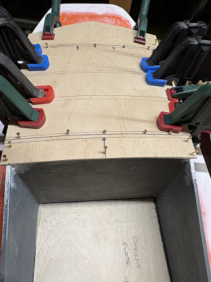 Rear cab cover where the cockpit screen will be mounted.
