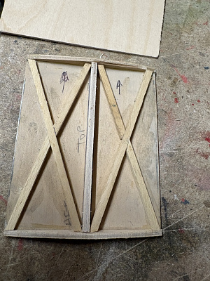 New formers and anti-warp braces glued onto the rear cabin roof base.